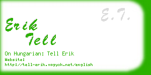 erik tell business card